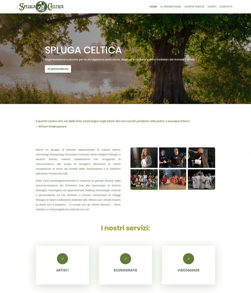 Portfolio siti web 3 Spluga Celtica Portfolio