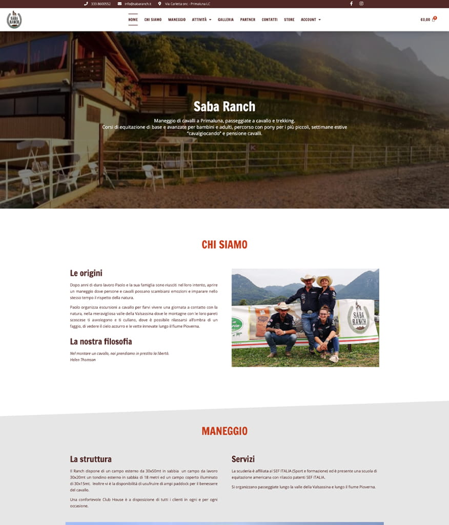Portfolio siti web 1 Saba Ranch